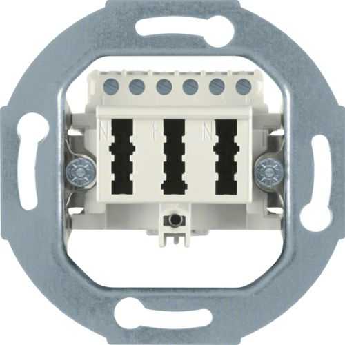 Berker 450002 TAE-Steckdose 3 x 6NFN Modul-Einsätze weiß, matt Mesch Shop Berker 450002 TAE-Steckdose 3 x 6NFN Modul-Einsätze weiß, matt Mesch Shop